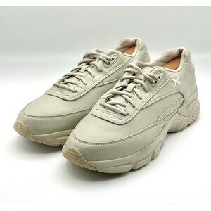 Aetrex X829 Women's Size 10.5 Wide Causal Leather Walking Shoes Ivory Beige
